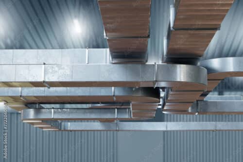 Hard-to-reach places in an industrial facility, ductwork, pipe supports